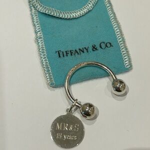 Tiffany & Co. Round Tag Screwball Key Ring in Sterling Silver